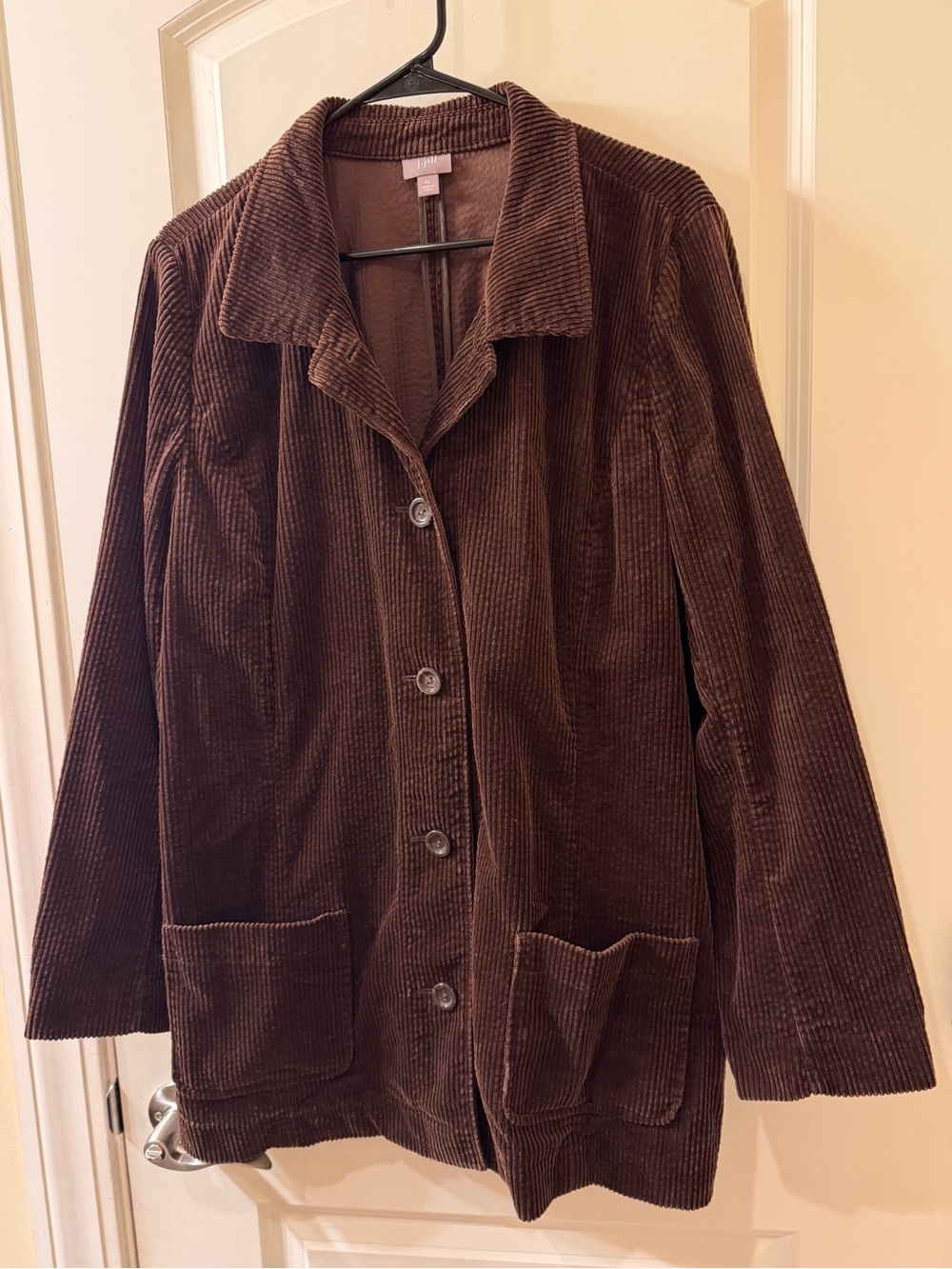 J. Jill XL Brown Corduroy Blazer Jacket Oversized Fall